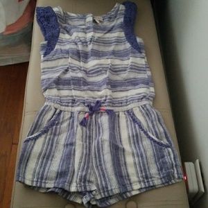 Blue stripped romper
